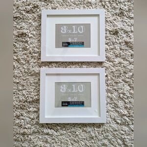 White Picture Frames Set of 2